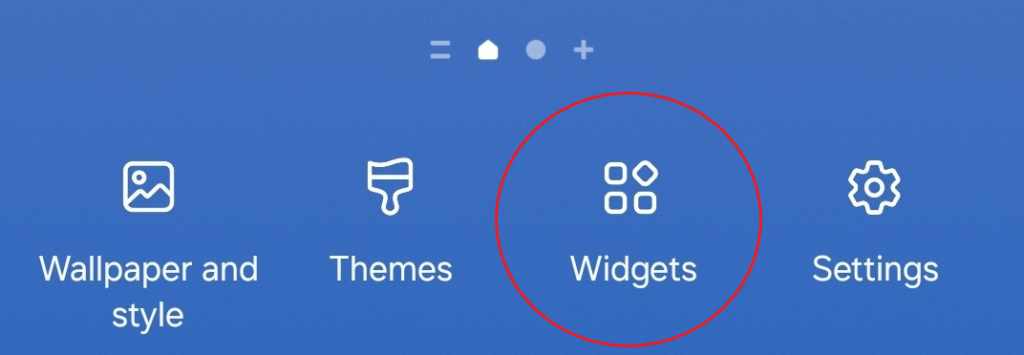 Android Menu Widgets